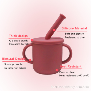 Nouvelle tasse de bébé en silicone pour bébé